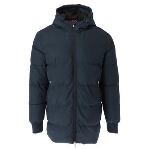 Gaudi Hooded Puffer Jacket Navy Blue Men Blue Jackets